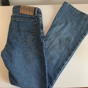 mudd y2k low rise boot cut medium wash jeans